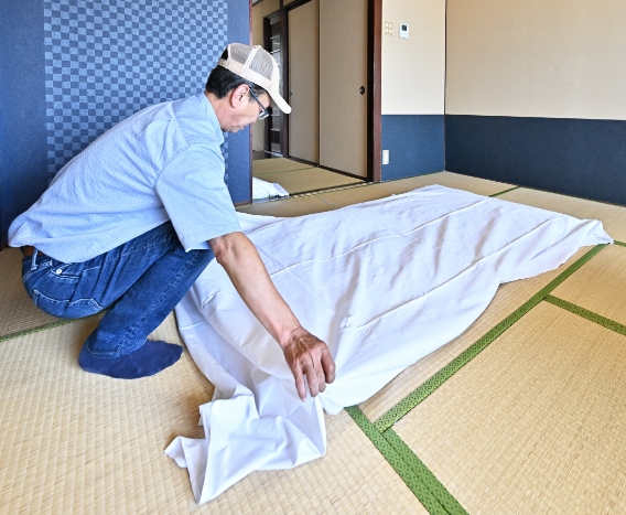 旅館の清掃作業・軽作業の風景